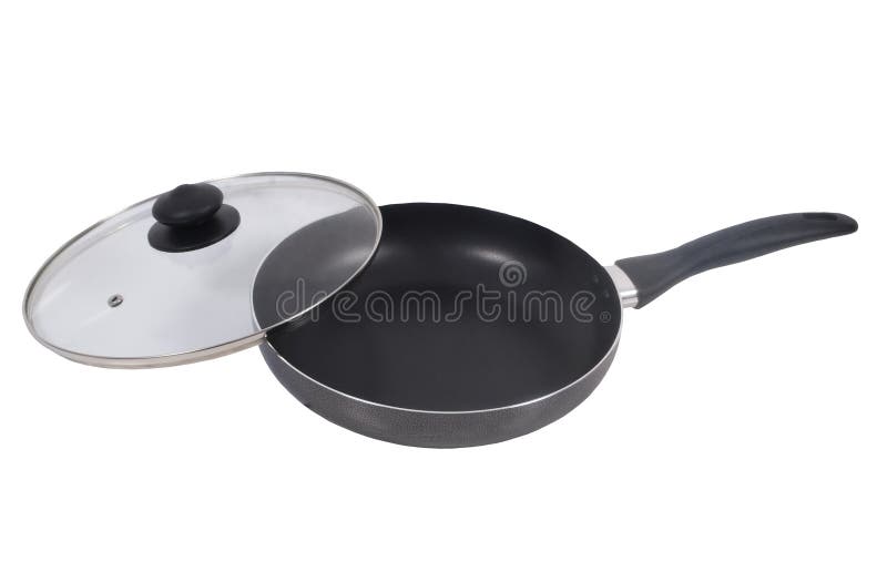 The fryingpan with cover stock photo. Image of healthy 6965202