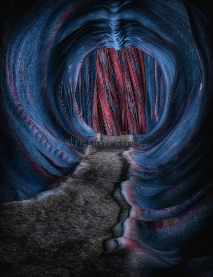 Främmande grottascience fiction vektor illustrationer Främmande grottascience fiction vektor illustrationer