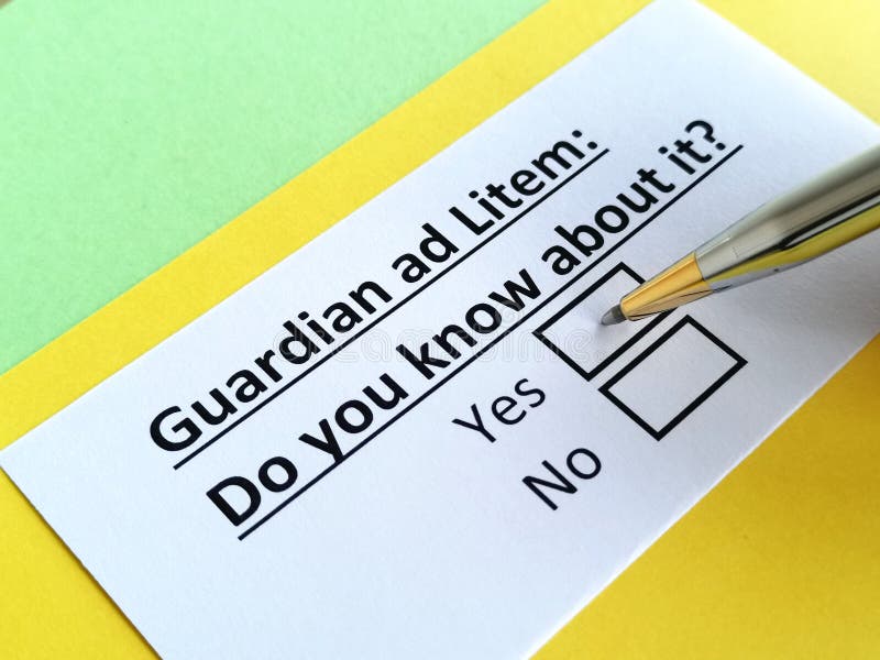 One person is answering question about guardian ad Litem. One person is answering question about guardian ad Litem