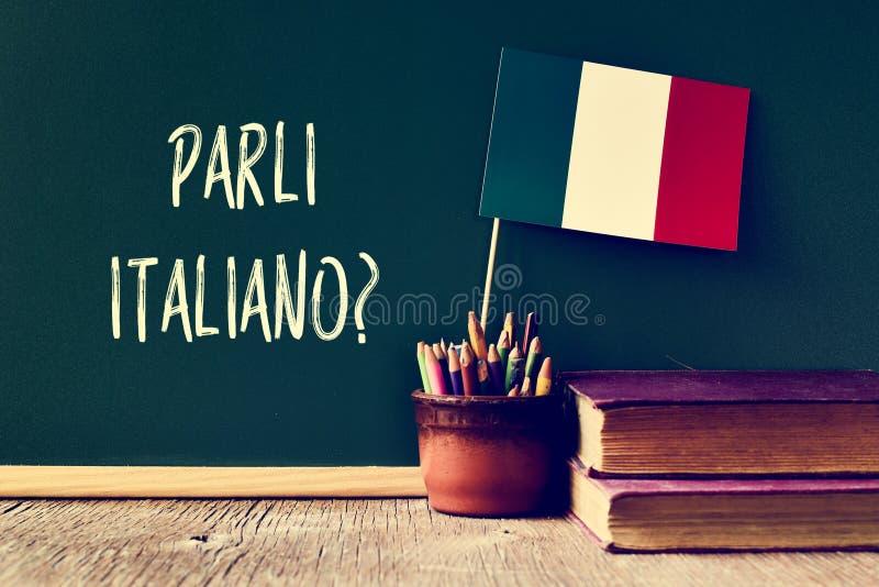 Frågeparliitaliano? talar du italienare? royaltyfria foton Frågeparliitaliano? talar du italienare? royaltyfria foton