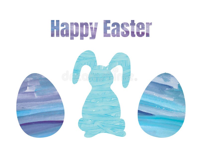 Fröhliche Ostern Aquarellillustration mit Beschriftung stock abbildung Fröhliche Ostern Aquarellillustration mit Beschriftung stock abbildung