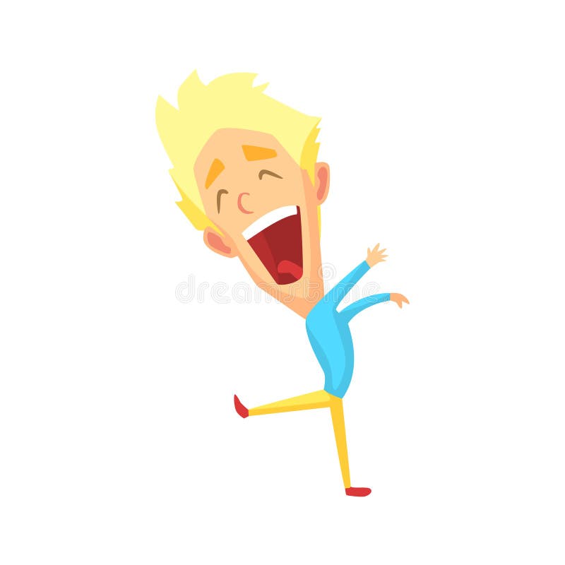Fröjd för manligt tecken för spetsigt hår blond royaltyfri illustrationer Fröjd för manligt tecken för spetsigt hår blond royaltyfri illustrationer