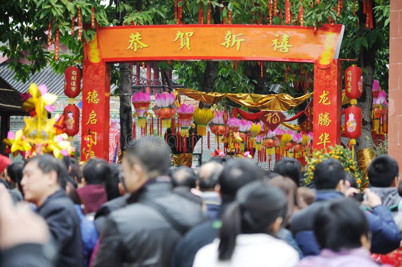 Frühlingsfestival mit 2012 Chinesen in Foshan stockfoto Frühlingsfestival mit 2012 Chinesen in Foshan stockfoto