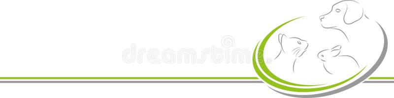 Heart with dog, cat and rabbit, veterinarian logo, animals logo, icon, animal keeper logo, animal keeper icon vector illustration