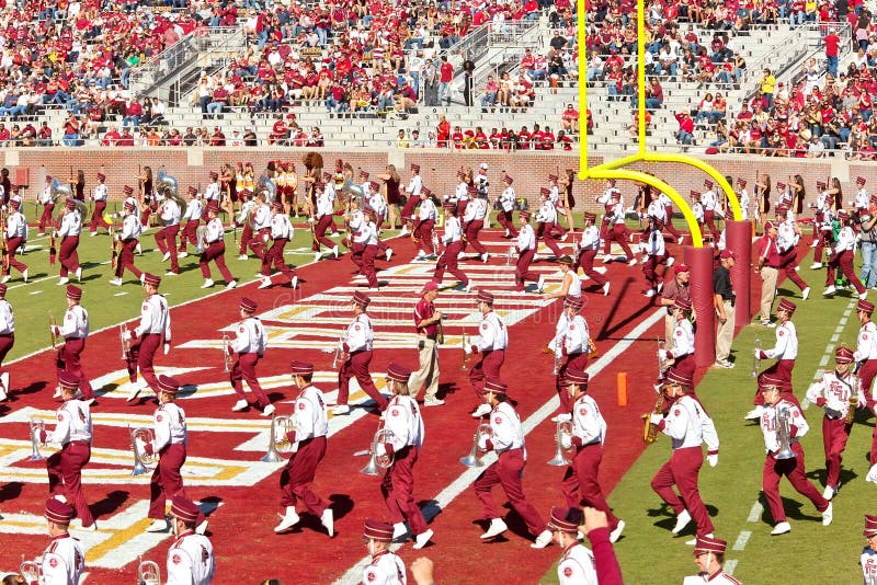 The FSU Marching Chiefs Perform at Halftime Editorial Stock Photo
