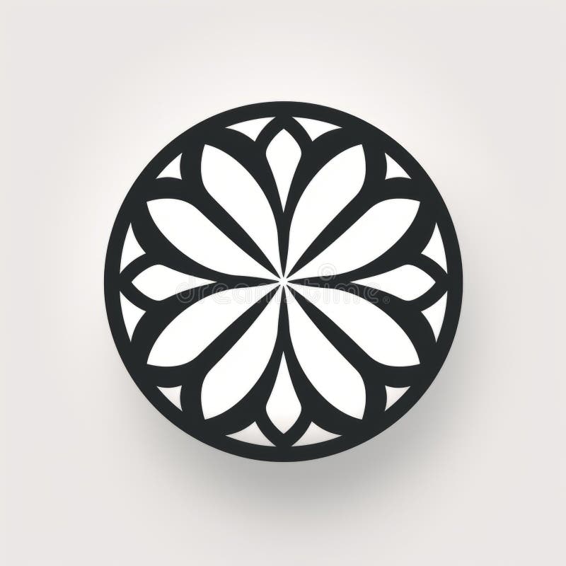 Ftalgotisk renhetskretscirkel med extruderade minimalistiska element vektor illustrationer