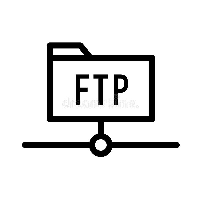 FTP Folder Icon Vector Illustration on White Stock Vector ...