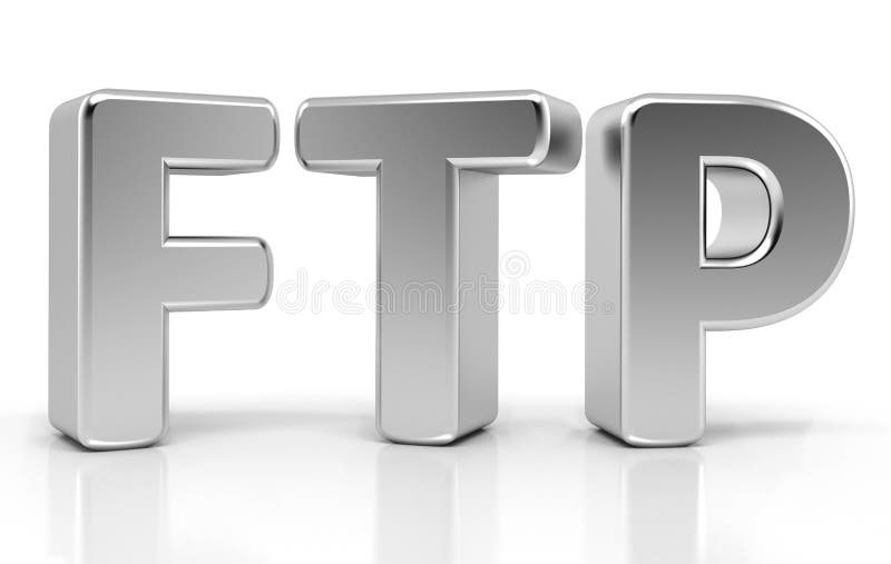 Ftp Sign. File Transfer Protocol. 3d concept royalty free illustration