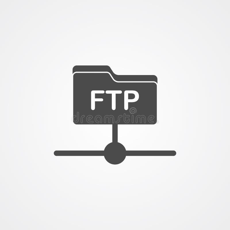 Ftp Vector Icon Sign Symbol Stock Vector - Illustration of data, flat ...