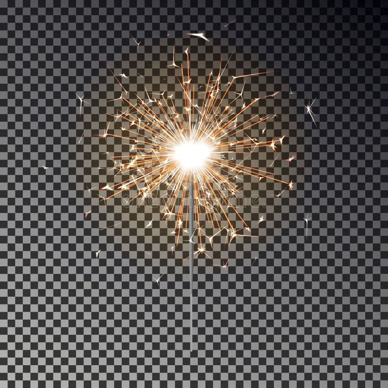 Fuego de Bengala Vela de la bengala del Año Nuevo aislada en fondo transparente EFF realista de la luz del vector libre illustration Fuego de Bengala Vela de la bengala del Año Nuevo aislada en fondo transparente EFF realista de la luz del vector libre illustration