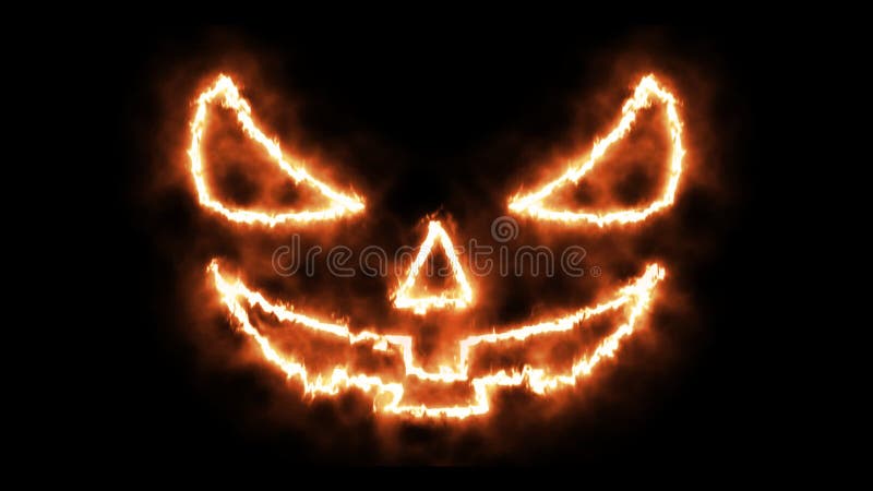 Fuego del ojo de Halloween en formato del png con el canal ALFA de la transparencia