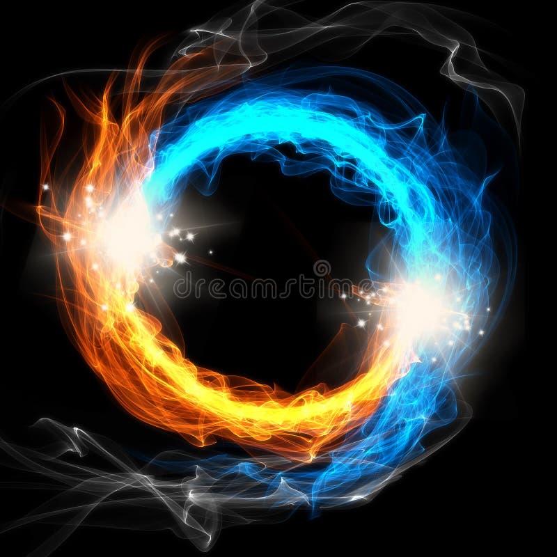 Fuego e hielo stock de ilustración Fuego e hielo stock de ilustración