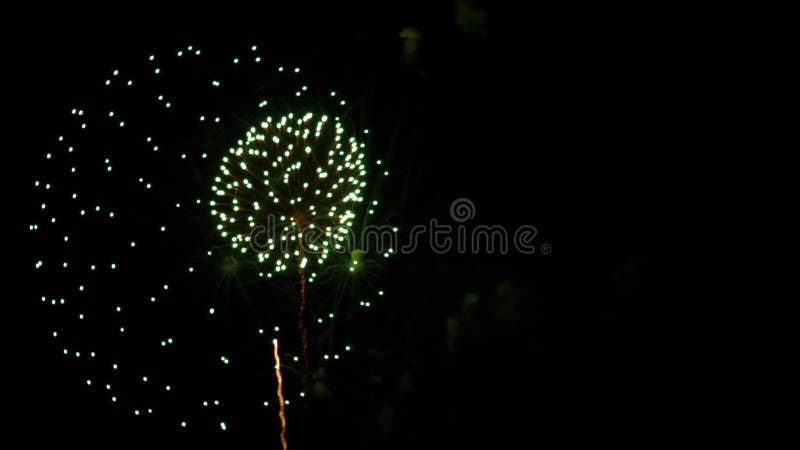 Fuegos artificiales coloridos y brillantes en el festival del Día de la Ciudad metrajes