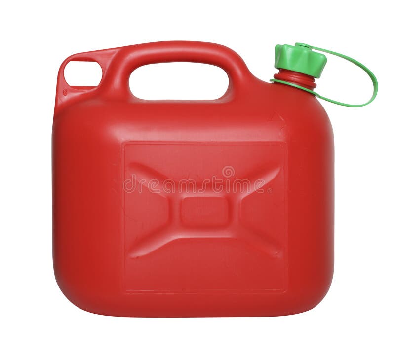 Fuel Can with Funnel on White Stock Image Image of industry, energy
