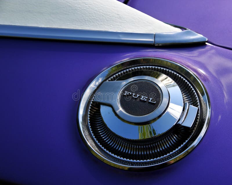 Fuel Cap on Purple Car