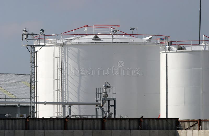 Fuel Depot stock image. Image of ladder, fuel, railings 106547