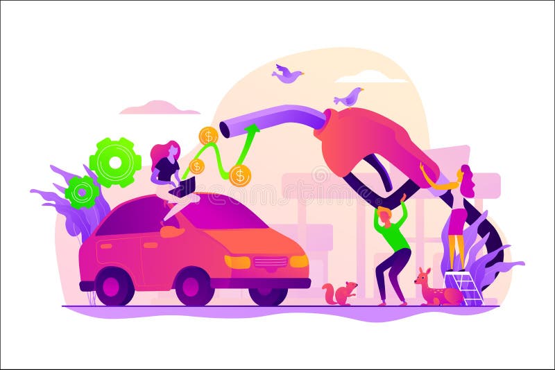 Fuel economy concept vector illustration. royalty free illustration