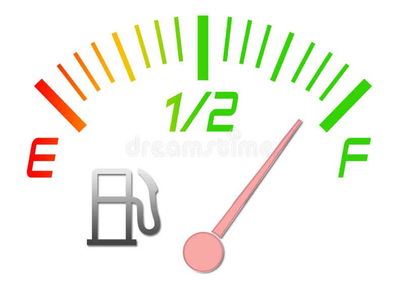 Fuel gauge stock illustration