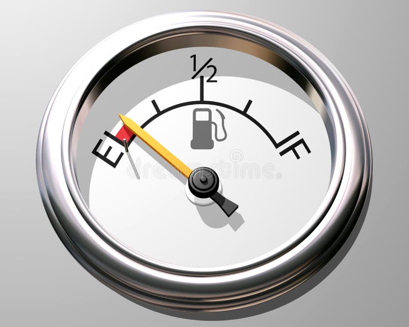 Fuel gauge stock illustration