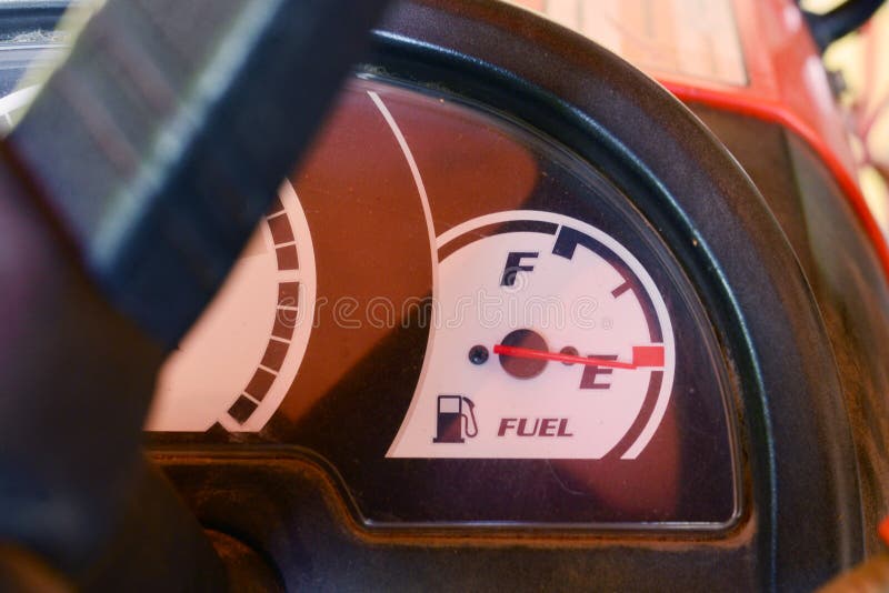 Empty fuel gauge stock photo. Image of measurement, petrol 12902704