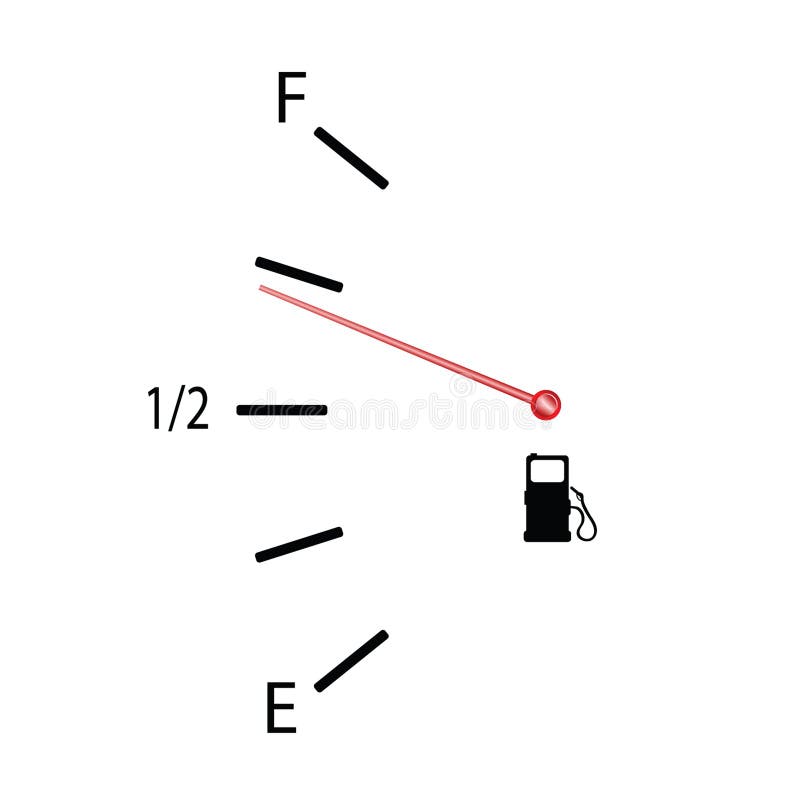 Fuel Gauge Vector Illustration with Symbol Stock Vector Illustration