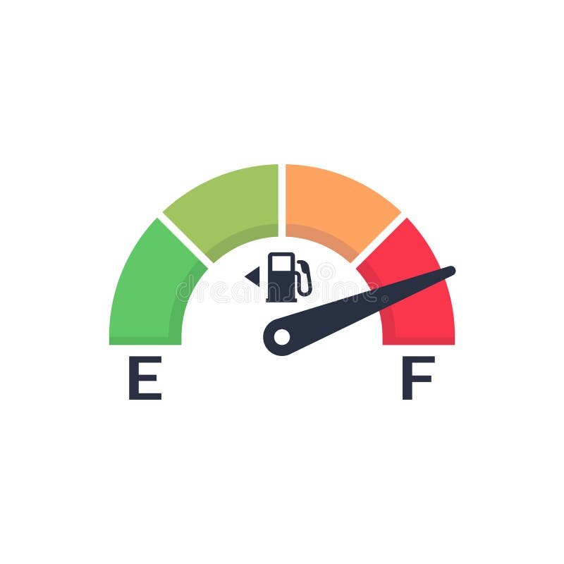 Fuel meter. Automobile indicator template. Gas gauge. Gas tank. Car control sensor. Vector illustration flat design royalty free illustration Fuel meter. Automobile indicator template. Gas gauge. Gas tank. Car control sensor. Vector illustration flat design royalty free illustration