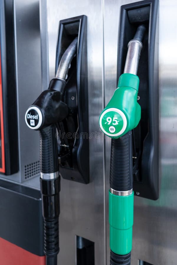 Fuel Pumps. Diesel and Gasoline Stock Image Image of energy, business