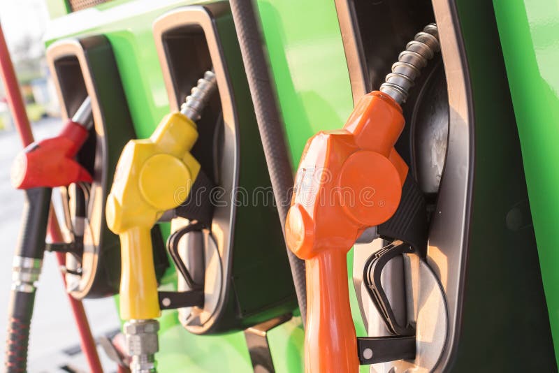 Fuel Pumps at a Gas Station Stock Photo Image of industry, equipment