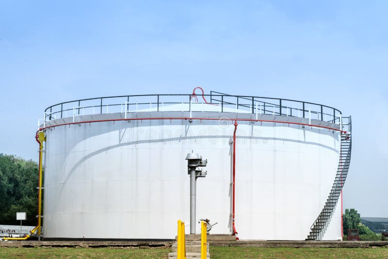 Fuel Storage Tank on the Fuel Base Stock Image Image of architecture