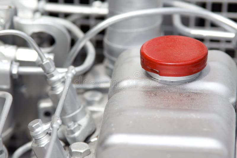 Fuel tank on engine stock image. Image of injector, fuel 54804579