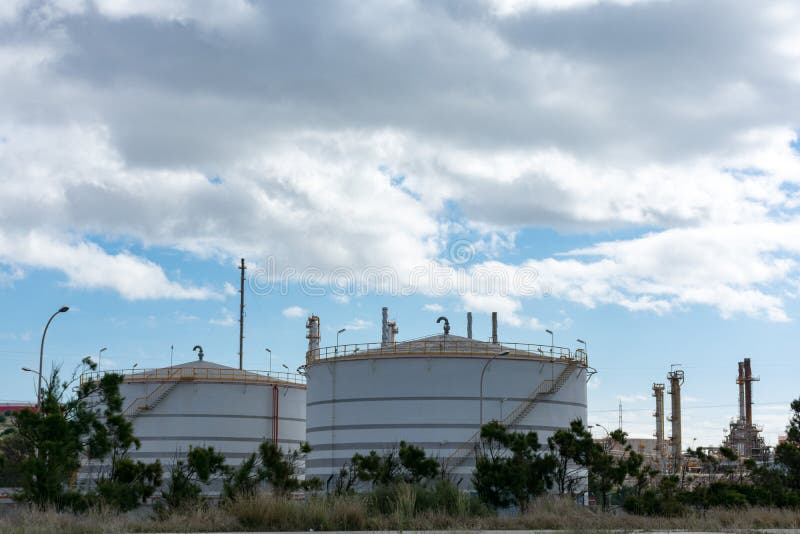 Storage Tanks and Fuel Reserves Stock Photo Image of power