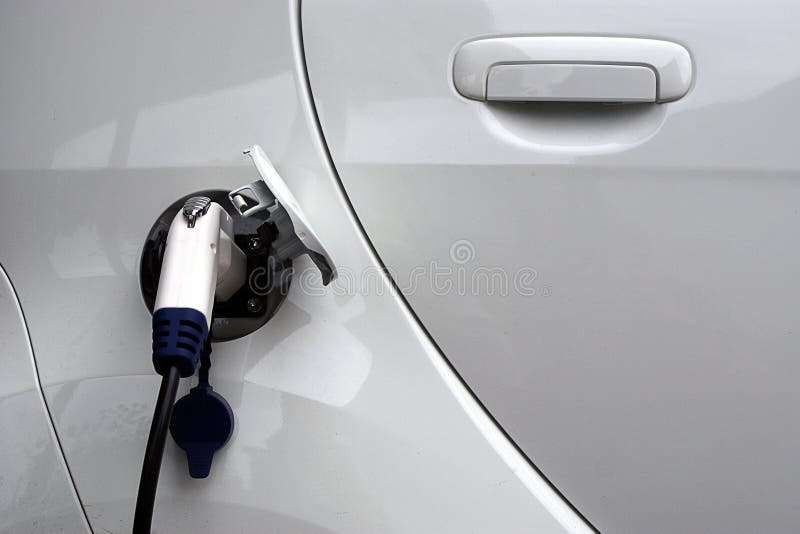 Fuelling an electrical car.