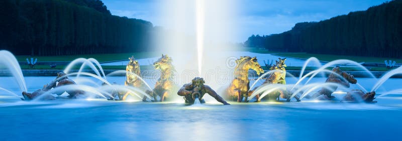 Apollo Fountain Y Los Jardines Del Palacio De Versalles Imagen