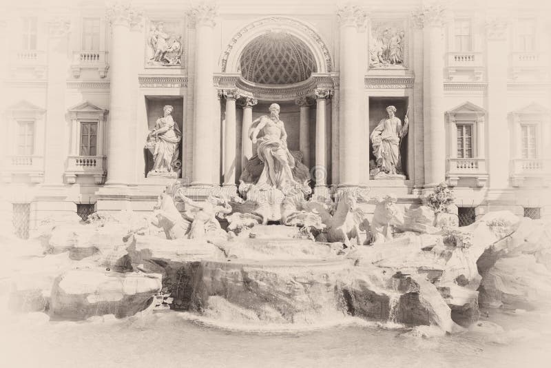 Fuente del Trevi en Roma, Italia fotos de archivo Fuente del Trevi en Roma, Italia fotos de archivo