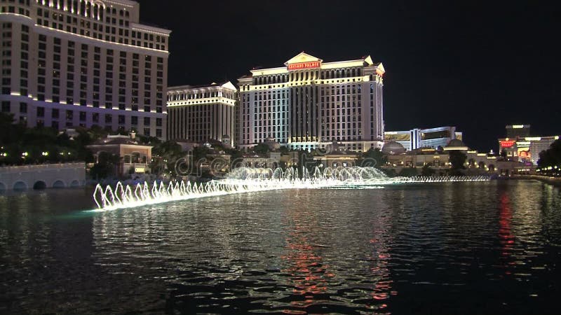 Fuentes Las Vegas de Bellagio en la noche