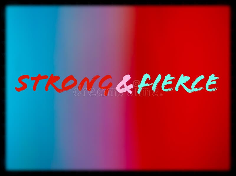 Fuerte E Intenso En Tonos Rojos Y Azules Stock de ilustración