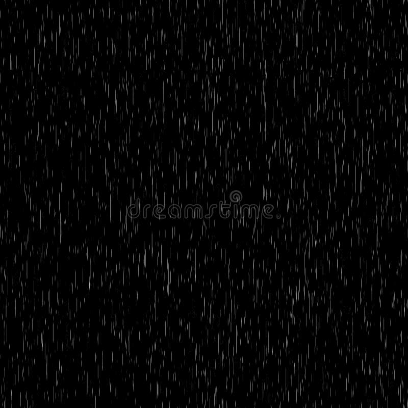 Fuerte pared de lluvia que cae frente a la cámara contra la pantalla negra. gotas de lluvia salpicando. inserción de vfx de cierre libre illustration