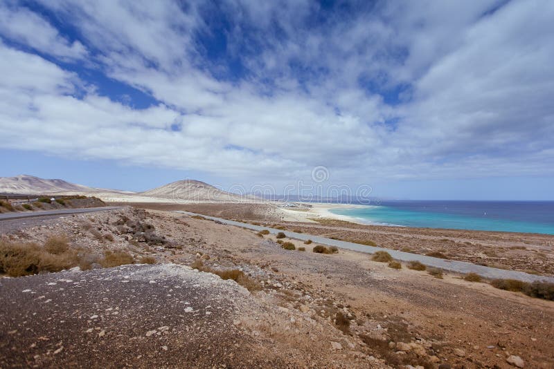 Fuerteventura wyspy plaży krajobraz