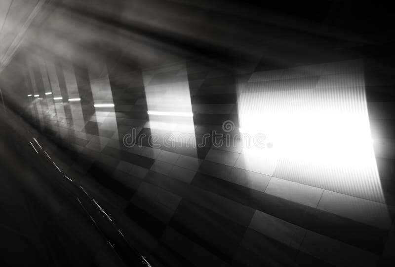 Fuite légère noire et blanche diagonale à l'arrière-plan de métro photographie stock Fuite légère noire et blanche diagonale à l'arrière-plan de métro photographie stock