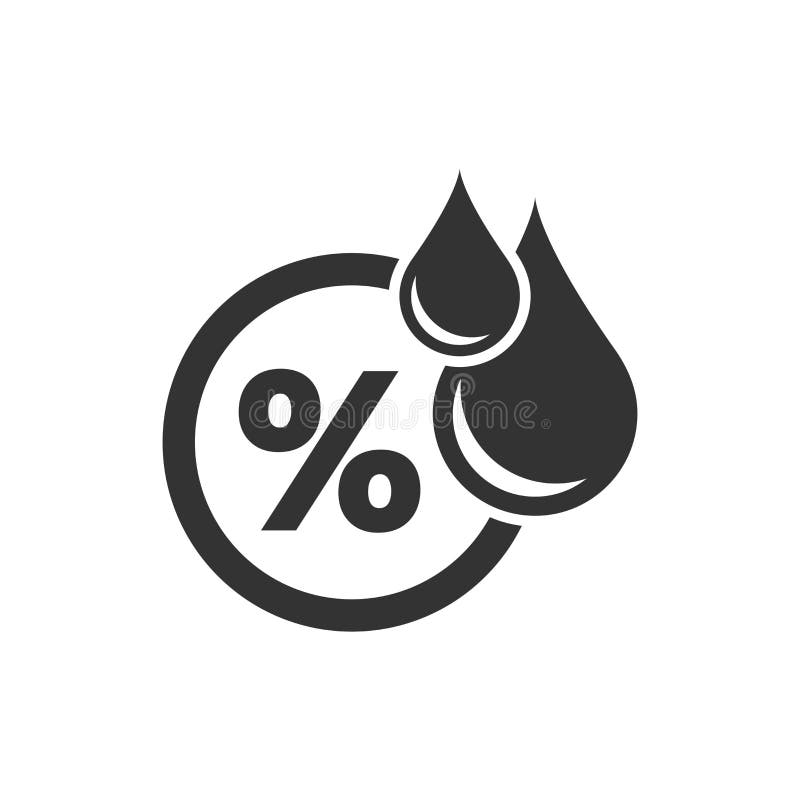 Fuktighetssymbol i plan stil Klimatvektorillustration på vit isolerad bakgrund Temperaturprognosaffärsidé vektor illustrationer Fuktighetssymbol i plan stil Klimatvektorillustration på vit isolerad bakgrund Temperaturprognosaffärsidé vektor illustrationer