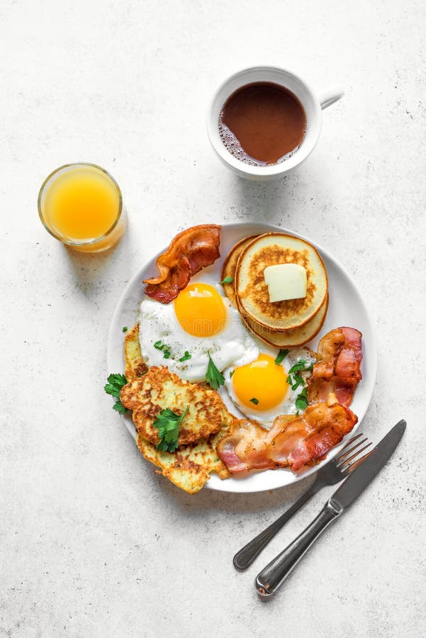 American breakfast stock image. Image of large, breakfast - 11130413