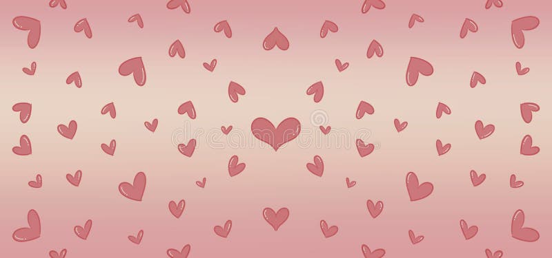 Full av kärleksmönster rosa och röd stock illustrationer