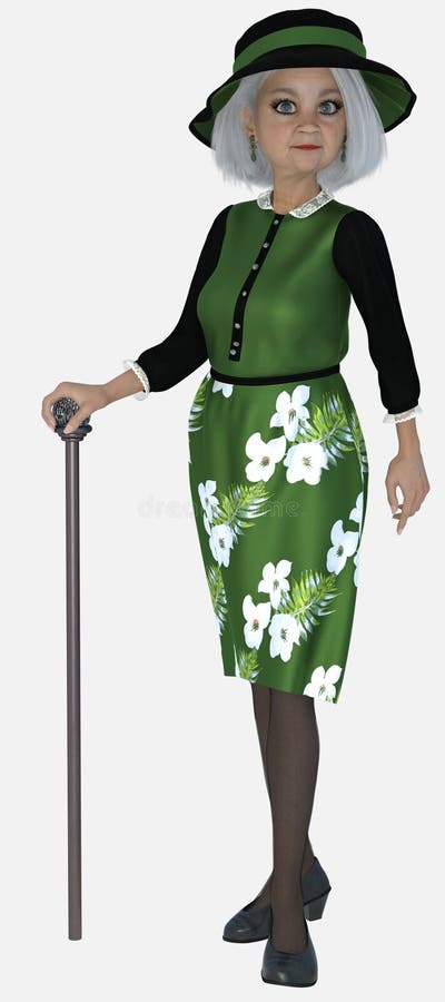 Older Black Woman Full Body Stock Illustrations – 61 Older Black Woman ...