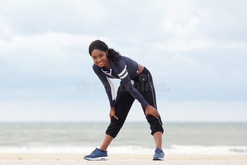 Young African American Woman Hands Knees Stock Photos - Free & Royalty ...