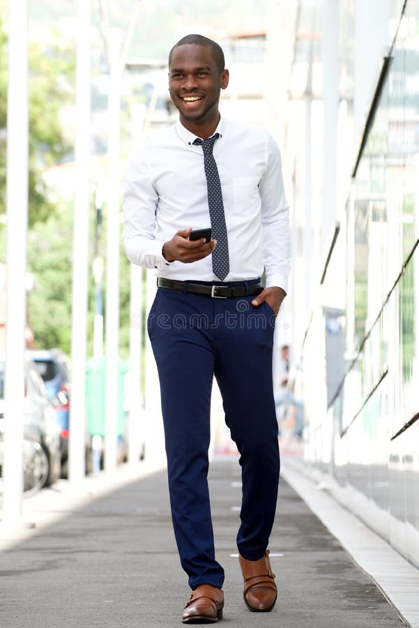 African American Business Man Full Body Walking Stock Photos - Free ...