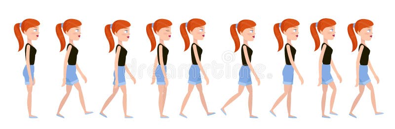 walking person animation clipart