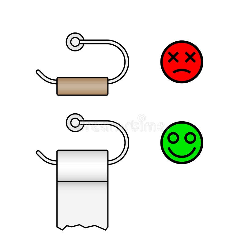 Empty Toilet Paper Roll Stock Illustrations – 670 Empty Toilet Paper Roll  Stock Illustrations, Vectors & Clipart - Dreamstime
