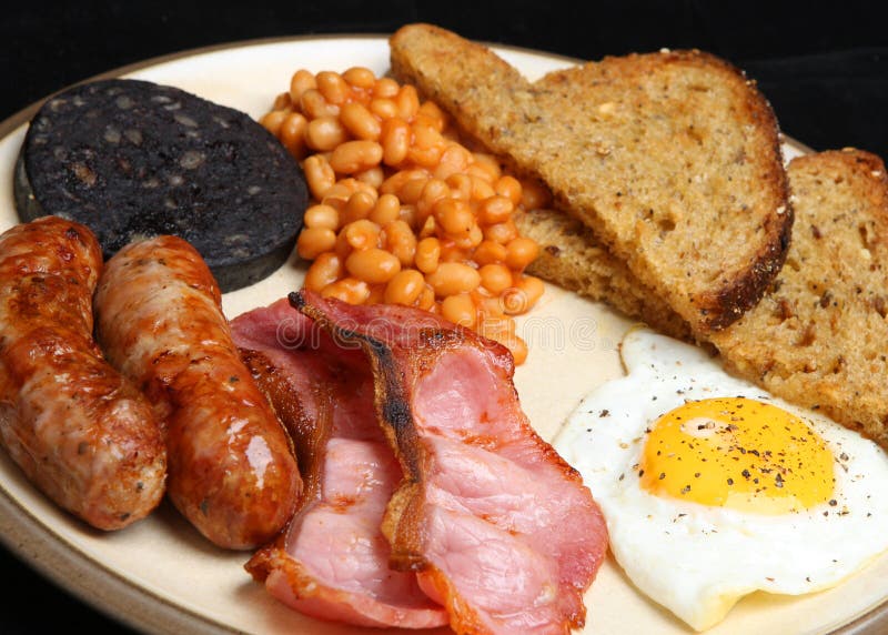 Full English Fried Breakfast Stock Photo Image of traditional, meal