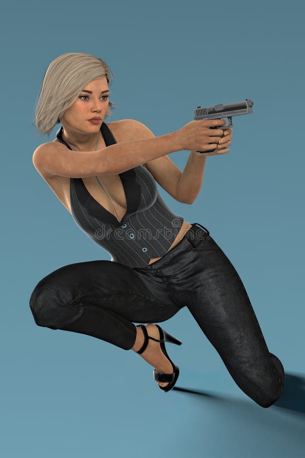 Female gun pose Stock Photos, Royalty Free Female gun pose Images |  Depositphotos