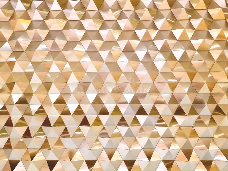 Background of Golden Triangles Decorative Wall Stock Image Image of